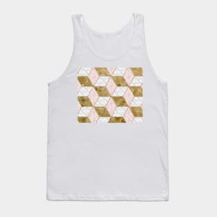 Dazzling marble geo - golden Tank Top